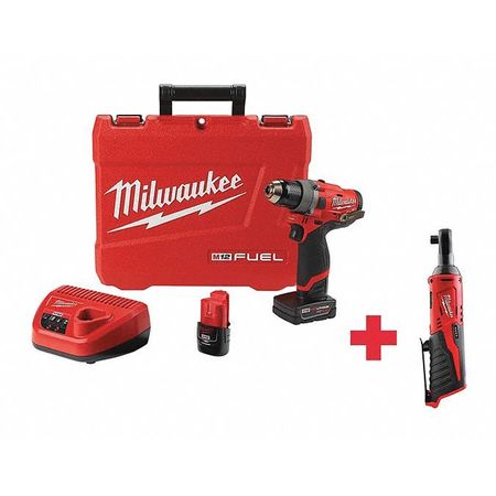 MILWAUKEE TOOL Cordless Combination Kit, 12.0V 2503-22, 2457-20