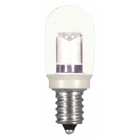 Satco Bulb, LED, 0.8W, 120V, T6, Base E12, 27K S9177