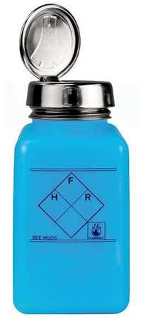 MENDA Dispensing ESD Bottle, 6 oz., HDPE, Blue 35259