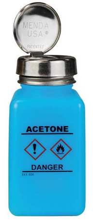 Menda Dispensing Acetone Bottle, 6 oz., Blue 35730