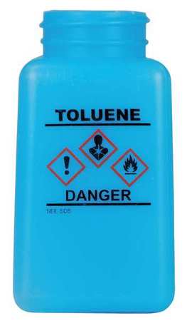 MENDA Graduated Toluene Bottle, 6 oz., HDPE, Blue 35761