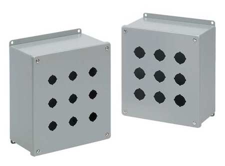 NVENT HOFFMAN Pushbutton Enclosure, 9.50 in. H, Steel E6PBX