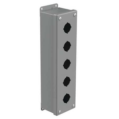 NVENT HOFFMAN Pushbutton Enclosure, 12.50 in H, 5 Holes E5PB