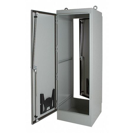 NVENT HOFFMAN Carbon Steel Enclosure, 60.06 in H, 24 in W, 18.06 in D, NEMA 12, Hinged A602418FSG