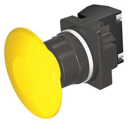 SIEMENS Non-Illuminated Push Button, 30 mm, 1NO, Yellow 52BM9V4K