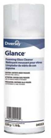 DIVERSEY Foam Glass Cleaner, 19 oz., Clear, Unscented, Aerosol Can, 12 PK 101109731