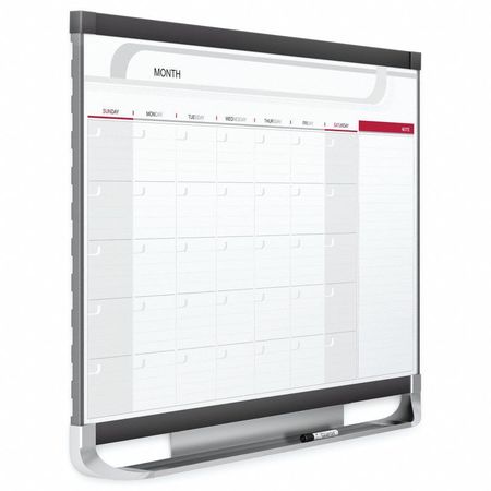 Quartet 24"x36" Magnetic Melamine Calendar Planning Board, White/Tan/Red CP32P2