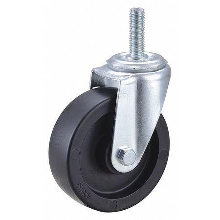 ZORO SELECT Swivel Stem Caster, Polyolfn, 4 in, 275 lb. 32J974