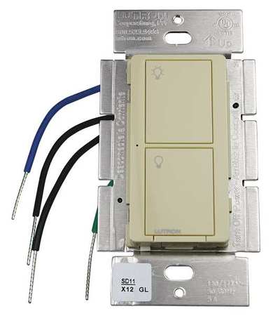 LUTRON Wireless RF Switch, 120 to 277VAC, Ivory PD-5S-DV-IV