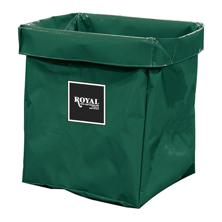 ROYAL BASKET TRUCKS X-Frame Bag, 8 Bushel, Green Vinyl G08-EEX-XBN