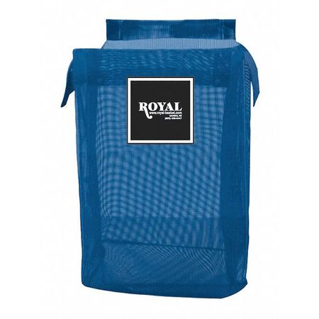 ROYAL BASKET TRUCKS PVC Hamper Bag, 35 Gallon, Blue Mesh G35-BBX-LMN