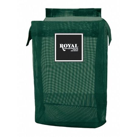 ROYAL BASKET TRUCKS PVC Hamper Bag, 35 Gallon, Green Mesh G35-EEX-LMN