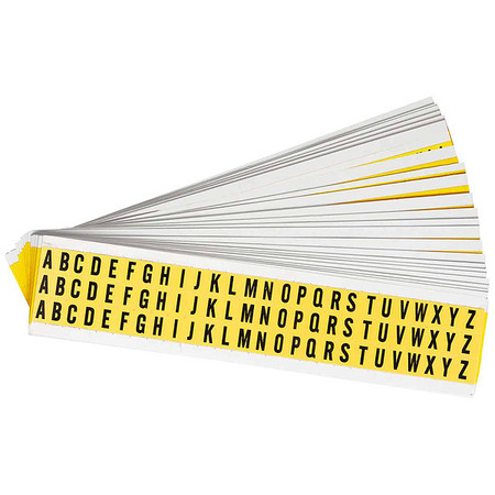 BRADY Letter Label, A Thru Z, 1/2in.H, Vinyl 3410-LTR KIT