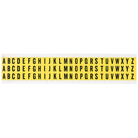 Brady Letter Label, A Thru Z, 1/2in.Hx11/32in.W 34138