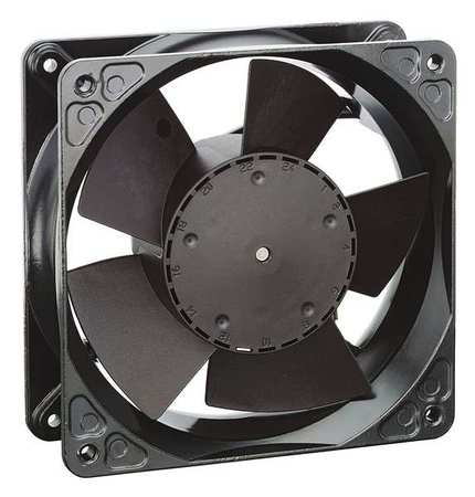 EBM-PAPST Axial Fan, Square, 24V DC, 1 Phase, 99 cfm, 4 11/16 in W. 4114NU