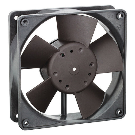 EBM-PAPST Axial Fan, Square, 12V DC, 1 Phase, 100 cfm, 4 11/16 in W. 4312/2U