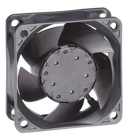 EBM-PAPST Axial Fan, Square, 12V DC, 1 Phase, 23.5 cfm, 2 23/64 in W. 632NU