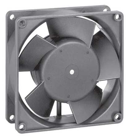 EBM-PAPST Axial Fan, Square, 24V DC, 1 Phase, 63 cfm, 3 5/8 in W. 3314HU