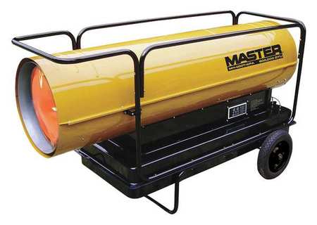 MASTER Kerosene Forced Air Heater, 600,000 BtuH, Kerosene/Diesel, 3,000 cfm MH-600T-KFA
