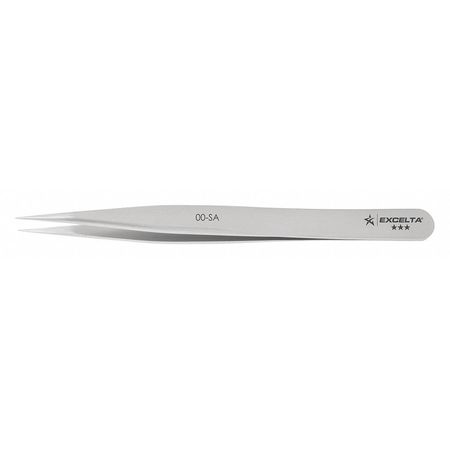 Excelta Tweezer, Strong, 4-1/2 in. L, SS 00-SA