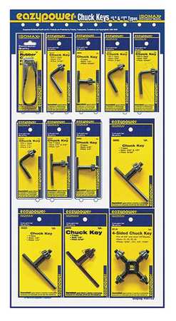 EAZYPOWER Chuck Key Display, 1/4 in, 1/2 in, 3/8 in 88152-1