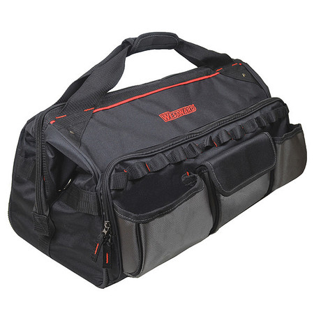 WESTWARD Bag/Tote, Tool Bag, Black, Polyester, 11 Pockets 32PJ40