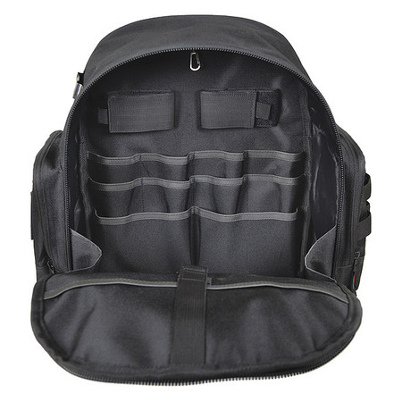 Westward Backpack, Tool Backpack, Black, Polyester, 22 Pockets 32PJ49