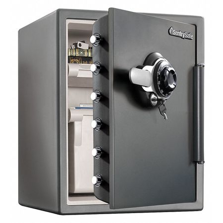 Sentry Safe 2.05 cu ft Fire Rated Security Safe, 124.8 lbs, 1 hr. Fire Rating, Gray SFW205DPB