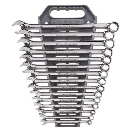 GEARWRENCH 15 Piece 12 Point Long Pattern Combination Metric Wrench Set 81902