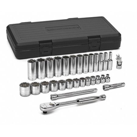 Gearwrench 3/8" Drive Mechanics Tool Set SAE 30 Pieces 1/4" to 1" , Chorme 80568