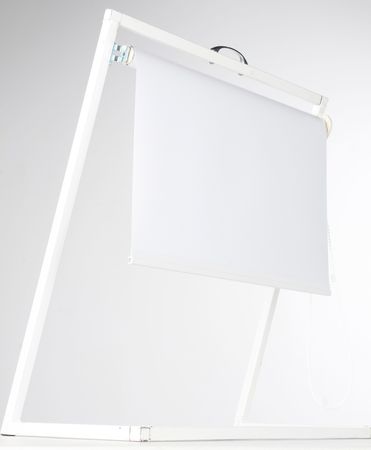 Halcyon Shades, White, Polyester/Aluminum, 36In W VINYL 36X36 WH