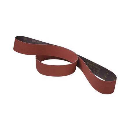 3M CUBITRON Sanding Belt, Coated, 3/4 in W, 20 1/2 in L, 120 Grit, Fine, Ceramic, 947A, Maroon 60410012920