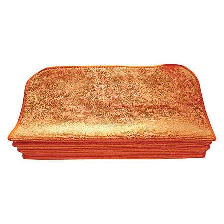 Tough Guy Microfiber Cloth Wipe 12" x 12", Orange, 12PK 32UV06