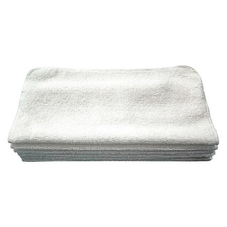 Tough Guy Microfiber Cloth Wipe 12" x 12", White, 12PK 32UV07