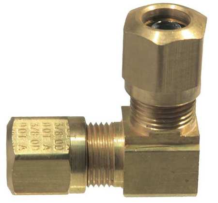 TRAMEC SLOAN Union Elbow, 3/8In Tube, 150psi, Brass 965-6