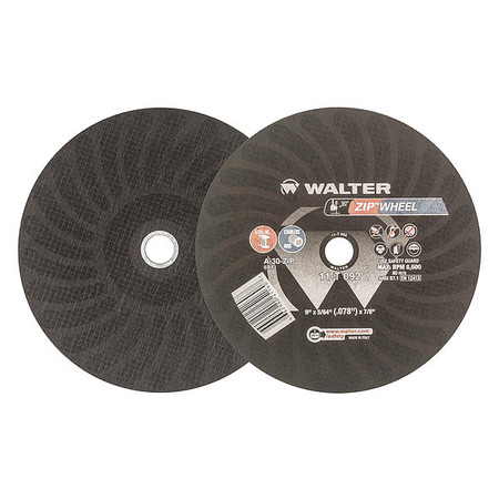 WALTER SURFACE TECHNOLOGIES Cut-Off Wheel, T1, 9x5/64x7/8 11T092