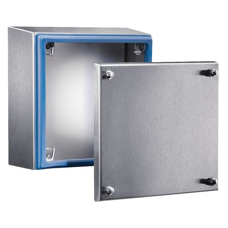 RITTAL 304 Stainless Steel Enclosure, 8 in H, 8 in W, 5 in D, NEAM 4X, Screw On 1672600