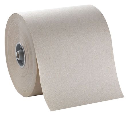 Tough Guy Tough Guy Hardwound Paper Towel, 1 Ply Ply, Continuous Roll Sheets, 800 ft., Brown, 6 PK 32XR97