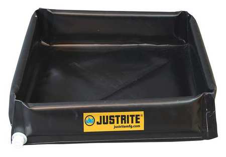 JUSTRITE Spill Tray, 110 gal Spill Capacity, PVC 28448