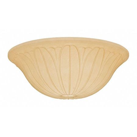 CASABLANCA Glass Bowl, Tropical Leaf, Toffee 99063
