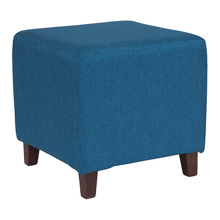 Flash Furniture Ottoman, 16-1/2" x 16", Upholstery Color: Blue QY-S09-BLU-GG