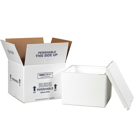 PARTNERS BRAND Insulated Shipping Kits, 9 1/2" x 9 1/2" x 7", White, 1/Case 214C