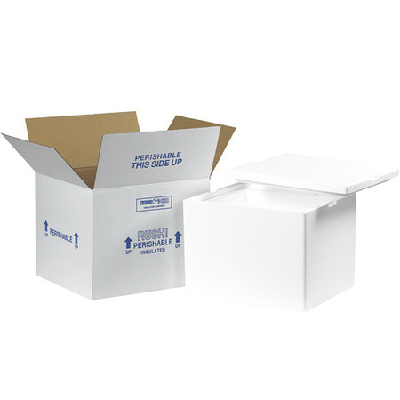 PARTNERS BRAND Insulated Shipping Kits, 12" x 10" x 9", White, 1/Case 229C