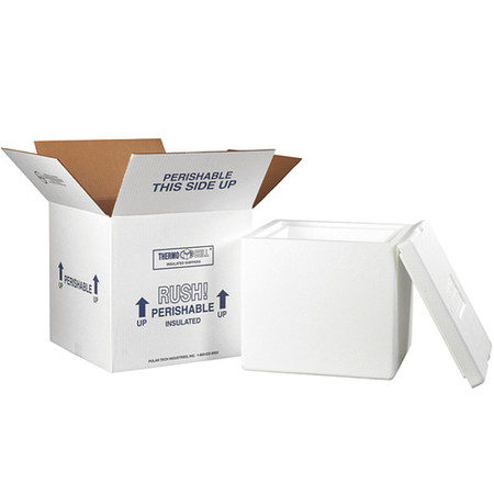 PARTNERS BRAND Insulated Shipping Kits, 12" x 12" x 11 1/2", White, 1/Case 230C