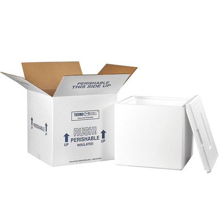 PARTNERS BRAND Insulated Shipping Kits, 13" x 13" x 12 1/2", White, 1/Case 240C