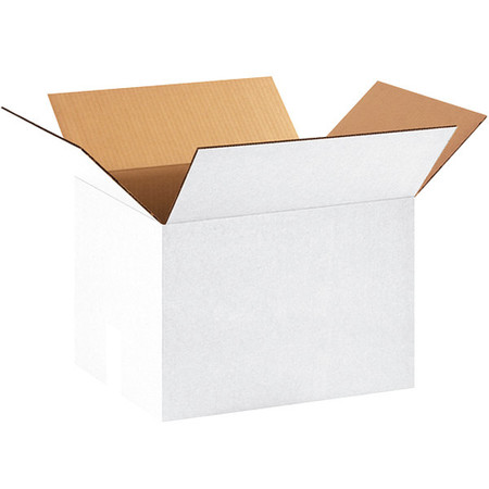 PARTNERS BRAND Corrugated Boxes, 15" x 12" x 10", White, 25/Bundle 151210W