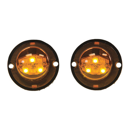 BUYERS PRODUCTS 25 Foot Amber Bolt-On Hidden Strobe Kits With In-Line Flashers With 6 LED 8891226