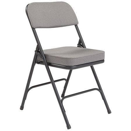 National Public Seating Folding Chair, Fabric, 32in H, Black, PK2 3212