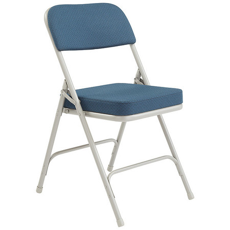 National Public Seating Folding Chair, Fabric, 32in H, Gray, PK2 3215