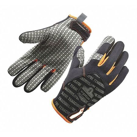 PROFLEX BY ERGODYNE Mechanics Gloves, M, Black, Breathable Polyester Mesh 821